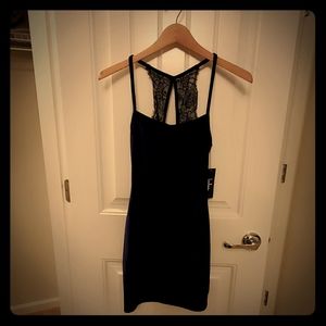 Small Lulus mini navy blue dress NWT